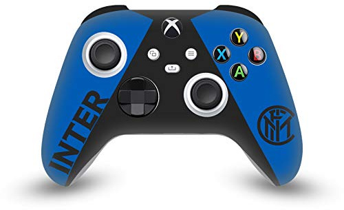 Head Case Designs Licenza Ufficiale Inter Milan Blu E Nero Logo Pieno Vinile Sticker Gaming Pelle Adesivo Compatibile con Xbox Series X/S Controller