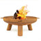 MaxxGarden Feuerschalen - Für Den Garten - Ø100cm - Runde Feuerschale Outdoor - Extra Große Feuerstelle Garten - Cortenstahl - Mit Grillrost - Für Holzkohle - Rostfarbe