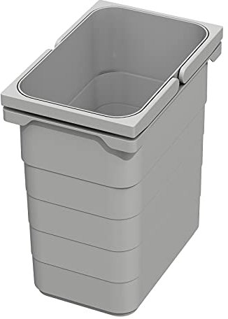 Ninka eins2vier Poubelle Collecteur de déchets 7 L gris aluminium Hauteur: 250 mm 230 x 153 mm Système de séparation des déchets Bac à compost 5076.90 de SOTECH