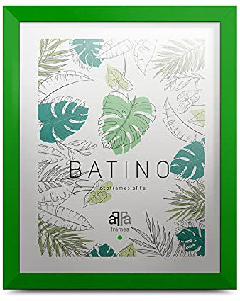 aFFa frames, Batino, Cadre photo en bois, Light, Rectangle, avec façade en verre acrylique, dos HDF, Vert, 30x40 cm