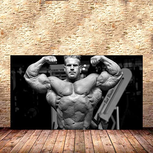 Hnyjyfa Jay Cutler Poster Kraftprotz Bodybuilding Trainings Haus Fitness Deko Mann Übungs Motivzitat Gemälde drucke Inspirierendes Wand Bilder Gym 0317260