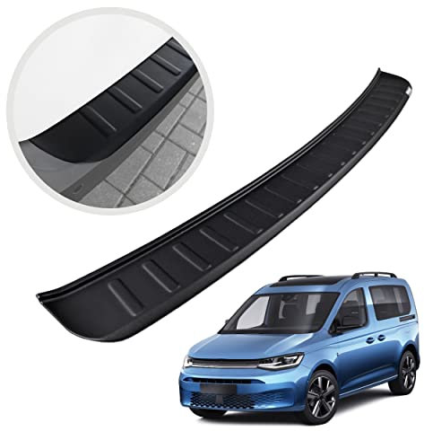 CHROMEMASTER| Ladekantenschutz Stoßstangenschutz | Kompatibel mit VW Caddy IV 2021- | ABS-Kunststoff, Matt-schwarz | Lackschutzleiste Sichert den Heckstoßfänger vor Kratzern und Beschädigungen