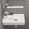 Lavabo vasque à poser en céramique pour toilettes invités Waschbecken24 (Blanc / A661, 37x18x9cm)