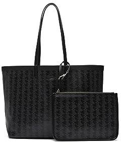 Lacoste Damen Nf4344ze Tasche, Monogram schwarz grau, Einheitsgröße