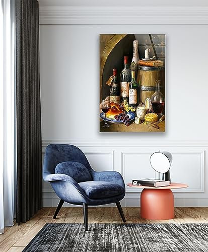 My Photostation.com Wandkunst, gehärtetes Glas, 84 x 127 cm (B x H), Wandkunst, Küchendekoration, Wein, Heimdekoration, Glasdruck, extra groß, Wandkunst, Geschenke für sie, Wandkunst, Weinfass