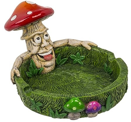 MIK funshopping Genialer Aschenbecher Alien, Space Ascher macht jedes Raucherlebnis zu einem intergalaktischen Abenteuer! Verwandelt jeden Raum in dein persönliches Universum! (Pilz bunt bekifft)