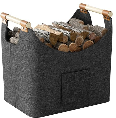 Log Basket, Log Baskets for Wood Burner Indoor, Wood Baskets, Log Baskets, Wood Baskets for Logs, Kindling Basket, Firewood Basket