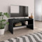 KOIECETA Mueble TV Estante Mesa Baja Televisión Aparador Televisor Módulo Diseño Simple Compartimento Salón Habitación Comedor Sala Contrachapada Negro