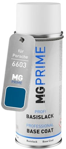 MG PRIME Autolack Spraydose für Porsche 6603 Golfblau/Gulf Blue Basislack Sprühdose 400ml