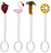 WD Lifestyle - Set 4 Cucchiaini da Caffè con Decoro (Rosa)