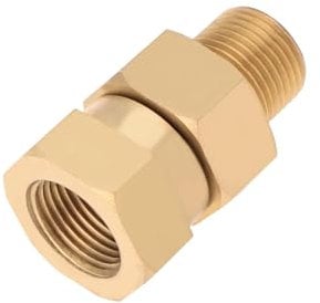 SG Store 3/8 Inch BSP Male to 3/8 Inch BSP Female Pressure Washer Swivels Joint Brass Hose Coupling Swivel Joint Pressure Washer Swivel Connector Brass Hose Fittings