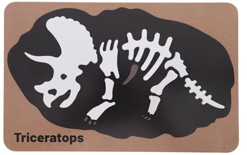 HEMOTON Dinosaurier-Fossilien-Puzzle Hölzernes Dinosaurier-Puzzle Dino-Skelett-Knochen-Puzzle Montessori-Kognitives Spielzeug Lernspielzeug Für Kinder Kleinkinder Mehrfarbig