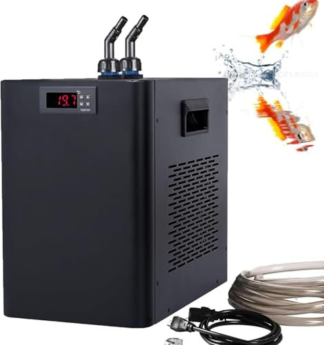 Máquina enfriadora de Agua para Acuario Comercial 160l/300l/500l Enfriador de Agua hidropónico Enfriador Inteligente Constante para pecera, Agua Dulce/Salada con Bomba y Manguera,300l