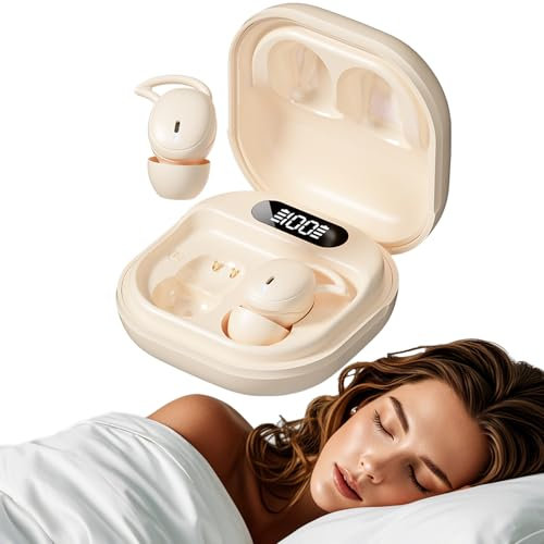 Sleep Small Earbuds Wireless Noise Cancelling Bluetooth 5.4 Earphones Soft In Ear Headphones for Side Sleeping Invisible Mini TWS Wireless Bluetooth Earbuds Sleep Ear Buds ENC Earphones for Small Ears