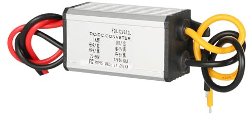 Uadme DC Spannungsreduzierer Konverter, Automatischer Abwärtstrend 24V/36V/48V Step Down auf 12V DC-DC 3A Regler, Wasserdichter Netzteilmodul-Transformator, Voltbegrenzer Adapter für Instrumentierung,