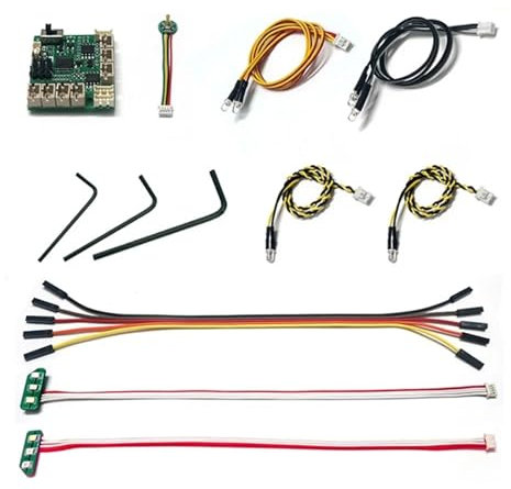 JYYTERD RC Auto Lampe Kompatibel Mit Xiaomi Für Jimny 1/16 RC-Autoersatzteile, Nachrüst- Und Upgrade-Lichter, Unabhängiger ESC-Fernbedienungsempfänger, RC-Autolicht