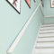 Pasamanos Escalera Madera, Pasamanos de escalera de madera con soportes de metal, montado en la pared barandilla pasamanos con el hardware de montaje completo, pasillo varilla de soporte