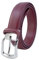YEHMAN Klassischer 3 cm breiter Gürtel aus Rindspaltleder, verstellbar, silberfarbene Dornschließe 120 cm, bordeaux, 120 cm