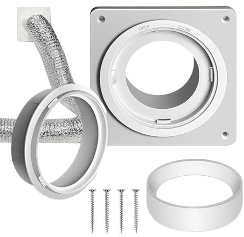 Trocknerlüftungskupplungsset - Trocknerlüftungsschlauchverbinder | Entlüftungskupplungsset für Trockner, Schlauchverlängerungsanschluss, Entlüftungsadapter, Anschluss und Trennen