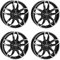 4x Rial Felgen Lucca 6.5Jx17 ET38 4x100 diamant-schwarz frontpoliert kompatibel mit MAZDA 2 MX-5