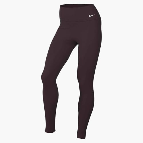 Nike Damen W Nk Df One Hr Tight Useam Wt Leggings, Burgundy Crush/White, L