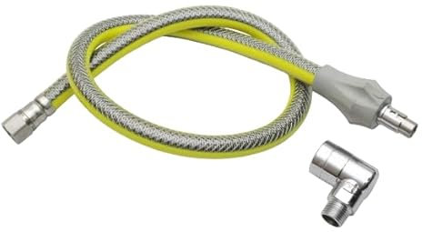 SET Allgasschlauch mit Gassteckdose 1000mm 1,0m Gasherd Grill EN14800 DVGW TAE DIN3383