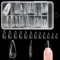 BUTBU Long Almond Nail Tips, 120PCS Soft Gel Full Cover Nail-Tip, Press on Fase Artificial Nails Tips, Clear Acrylic Nails Tips, 12 Sizes NAIL Extensions Kit for DIY Manicure Nail Art Salon