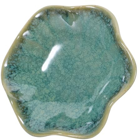 LOLIPPYY Porte-Bijoux En Céramique Porte-Bague Pour Bagues Et Petits Accessoires Assiette À Bijoux Et Plateau Décoratif Pour Bureau Maison Et Entrée 4.33 X 4.33 X 1.22 in