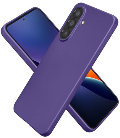 kwmobile Handyhülle für Samsung Galaxy A37 5G Hülle - Silikon Case metallisch schimmernd - Schutzhülle Cover - Metallic Blauviolett