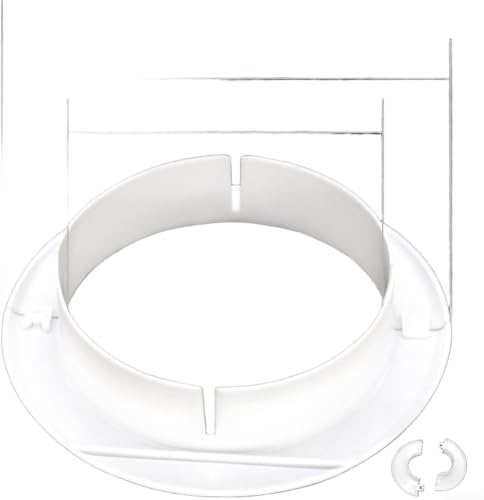 Weißer Dekorativer Wanddurchlass Für Klimaanlage Rohr Und Kabel 34mm Bis 170mm Aus Langlebigem Pp Kunststoff Mit Für Snap-on Montage Ohne Werkzeug Für Saubere Optik In Wohnraum(K)