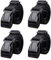 Azarxis 25mm Schwarz Nylon Gurtband mit Verstellbare Schnallen, Einstellbare und Rutschfeste Gepäckgurt Koffergurt zum Sicheren Verschließen 4 Stück