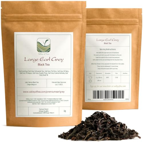 Earl Grey Lose Blätter Tee - Schwarztee mit Echter Bergamotte | elegant zitrusfrisches Aroma für den klassischen britischen Nachmittagstee