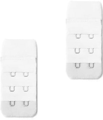 Velvet London Bra Extender 2 Hooks Soft and Comfortable Bra Maternity Underwear Bra Extensions Bra Strap Extenders (White)