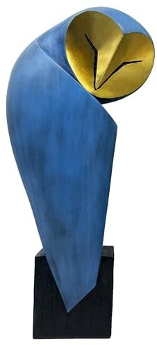 YHHRESINHOME Mid-Century Modern Owl Statue, 15 Inch Home Decor Sculpture