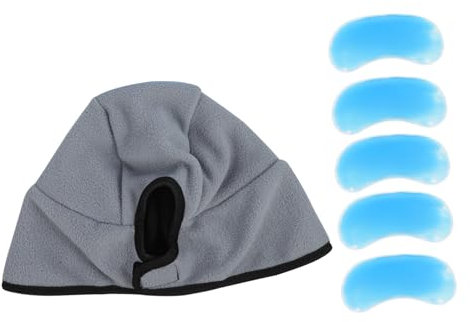 GLEAVI Kopfschmerzen Linderung Eis Hut Kühlkappe Wiederverwendbar Für Kopf Und Nackenanwendung Mit Eiswürfeln Für Entspannung Und Schmerzlinderung