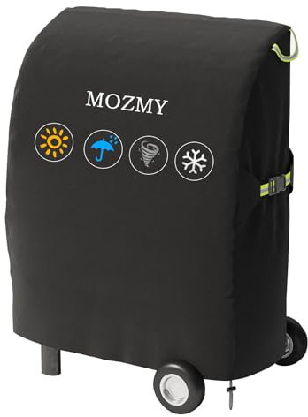 MOZMY Gasgrill Abdeckung - 420D Oxford Gasgrill Abdeckhaube Wasserdicht, 76 x 66 x 110cm Abdeckplane Grill mit Griff, Grill Schutzhülle für Enders, Weber