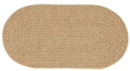 vidaXL Teppich ZIZUR Braun 150 x 80 cm Polypropylen, Moderner ovaler Outdoor-Teppich, UV-beständig, wetterfest, schickes Deck-Matten für Garten, Terrasse