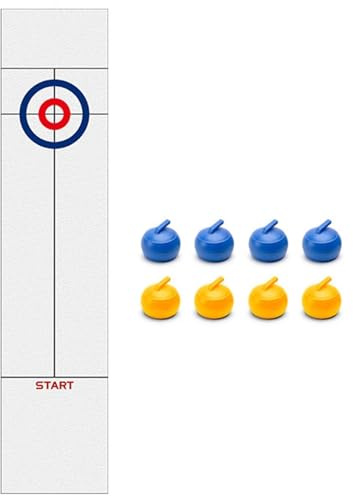 Générique Jeu De Curling sur Table | Jeux De Société D'équipe Portables 8 PCS | Jeu De Curling sur Table pour | Jeux De Sport D'intérieur Amusants Faciles À Installer, À Jouer Et Portables pour