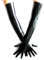EXLATEX Latex-Handschuhe, lang, Schwarz, für Club-Outfits, Zubehör, Übergröße, Schwarz, X-Large