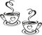 Cafe Tea Wall Stickers | Coffee Cups Stickers | Coffee Tea Wall Art Vinyl Decal for Kitchen, Restaurant, Pub | Decorate Your Walls with Stylish Café Theme Art