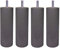 MARGOT 3700527825922 Caméléon Cylindre Lot de 4 Pieds de lit Bois Gris Taupe Hauteur 20 cm