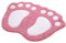 Shanna Tapis antidérapant et absorbant pour salle de bain, motif grands pieds, Polyester, rose, 40 x 60 cm
