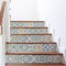 Stickers adhésifs escalier carrelages | Sticker Autocollant contremarche Carreaux de ciment – Stickers contremarche carrelages | Escalier carreaux de ciment adhésif - azulejos – 15 x 105 cm - 2 bandes