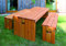 Promadino Holz-Garnitur Rotterdam honigbraun