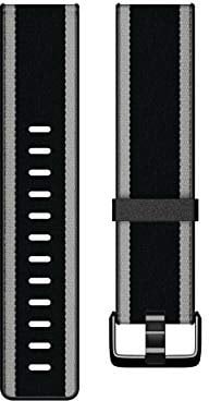 Fitbit Versa Lite Gewebe-Hybrid-Armbänder, Schwarz/Grau, K