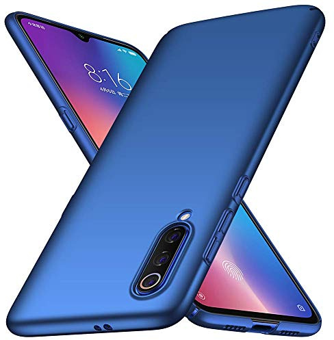 FanTing Hülle für Xiaomi Mi 9, [Ultra Dünn] [Leicht] [Anti-Kratzer] Stoßstange Hardcase Handyhülle für Xiaomi Mi 9-Blau