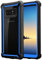 Cadorabo Custodia per Samsung Galaxy NOTE 8 in BLU NERO - 2-in-1 Cover con Bordo Silicone TPU e Schiena Acrilico - Back Hard Case Bumper Antiurto Guscio