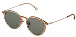 Lozza Unisex SL4207M Sunglasses, Gold, 50