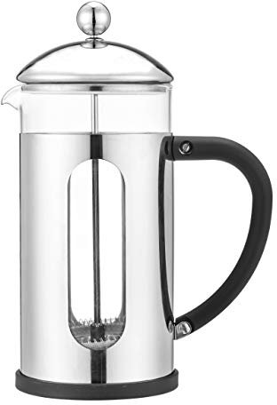 Café Olé Desire Range Stainless Steel 8-Cup 1000ml Heat Resistant Espresso French Press Coffee Maker, BVM-10S, Silver