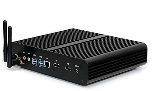 KINGDEL NC860 Mini PC sans Ventilateur, Nettop Puissant avec processeur Core i7-10510U 10e génération, Barebone, 4K 4096x2304, Port HD, DisplayPort, Gigabit Ethernet